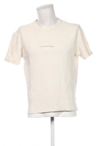 Herren T-Shirt Calvin Klein Jeans, Größe L, Farbe Beige, Preis 57,49 €