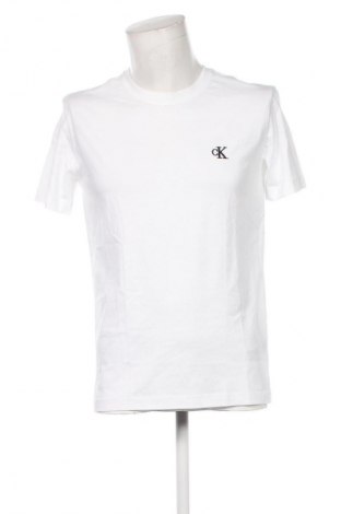 Herren T-Shirt Calvin Klein Jeans, Größe L, Farbe Weiß, Preis 37,99 €