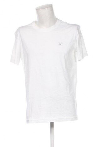 Męski T-shirt Calvin Klein Jeans, Rozmiar L, Kolor Biały, Cena 157,99 zł