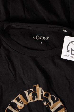 Ανδρικό t-shirt S.Oliver, Μέγεθος L, Χρώμα Μαύρο, Τιμή 8,00 €