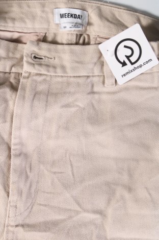 Pantaloni de bărbați Weekday, Mărime L, Culoare Bej, Preț 67,99 Lei