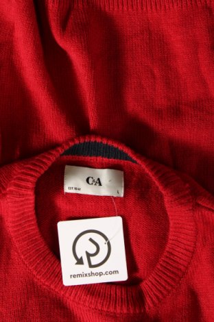 Herrenpullover C&A, Größe L, Farbe Rot, Preis 12,99 €