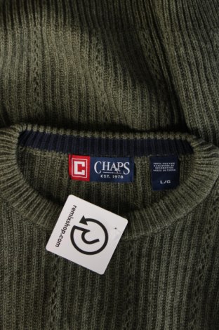 Męski sweter Chaps, Rozmiar L, Kolor Zielony, Cena 61,99 zł