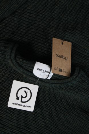 Herrenpullover Only & Sons, Größe S, Farbe Grün, Preis € 20,99