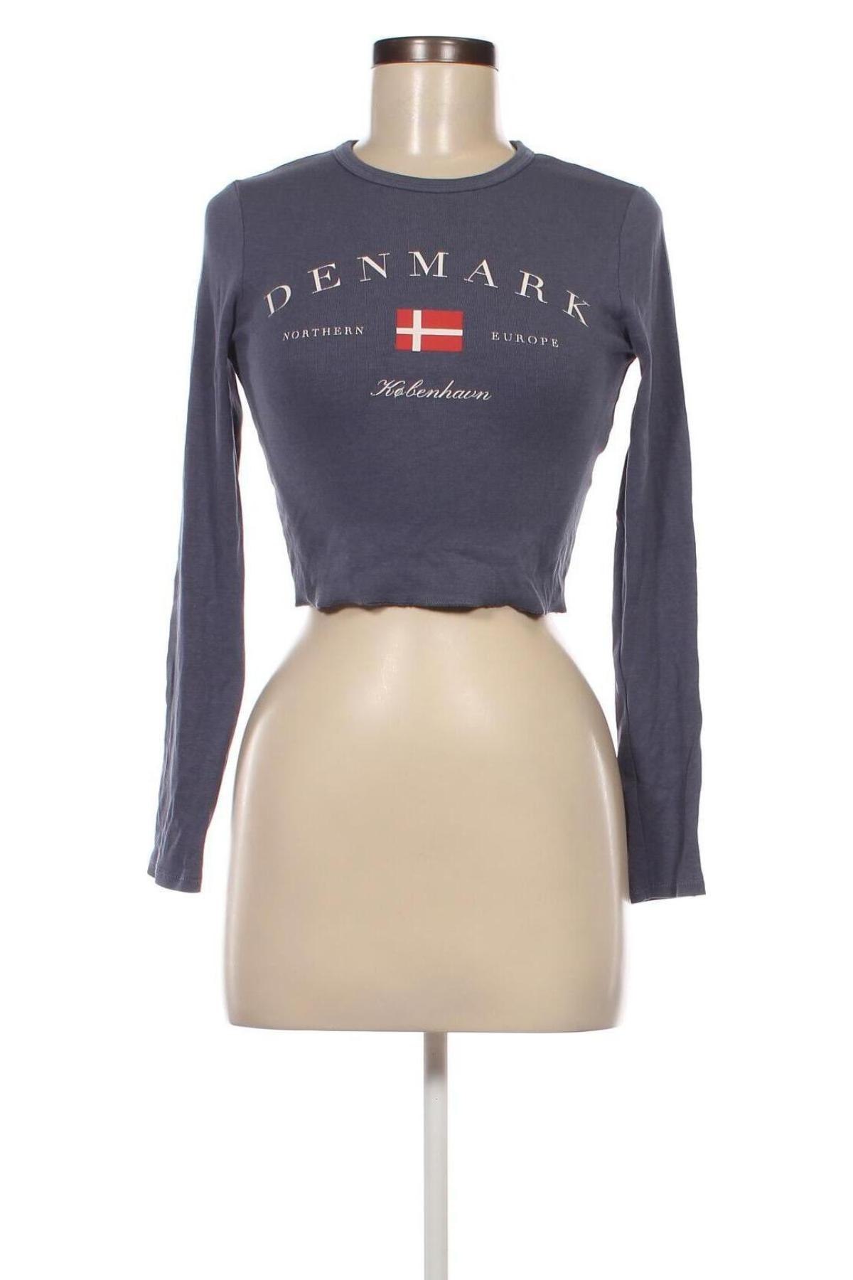 Damen Shirt Bershka, Größe M, Farbe Blau, Preis € 5,99