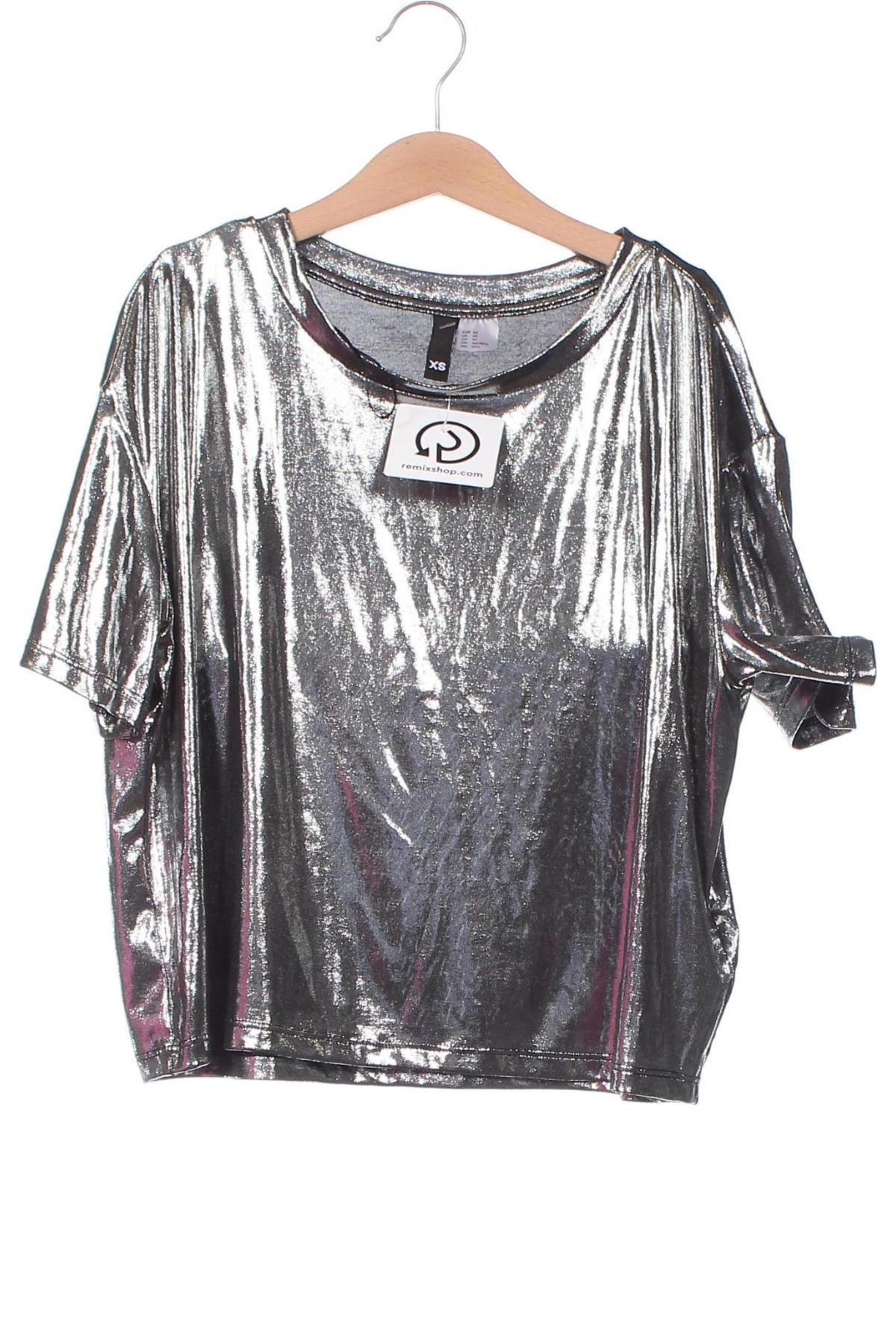 Damen Shirt H&M, Größe XS, Farbe Silber, Preis € 4,99