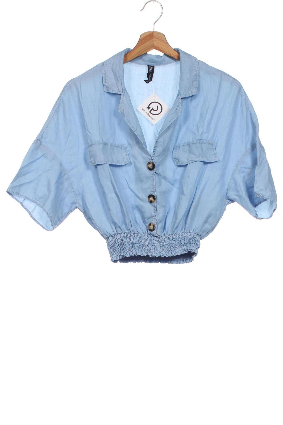 Damen Shirt Zara, Größe XS, Farbe Blau, Preis € 4,99