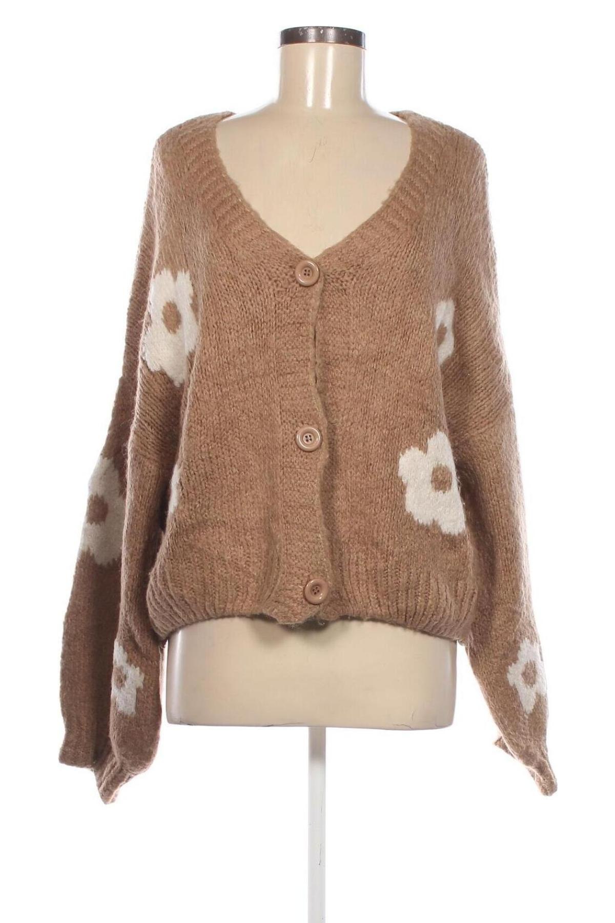 Damen Strickjacke, Größe M, Farbe Beige, Preis 8,49 €