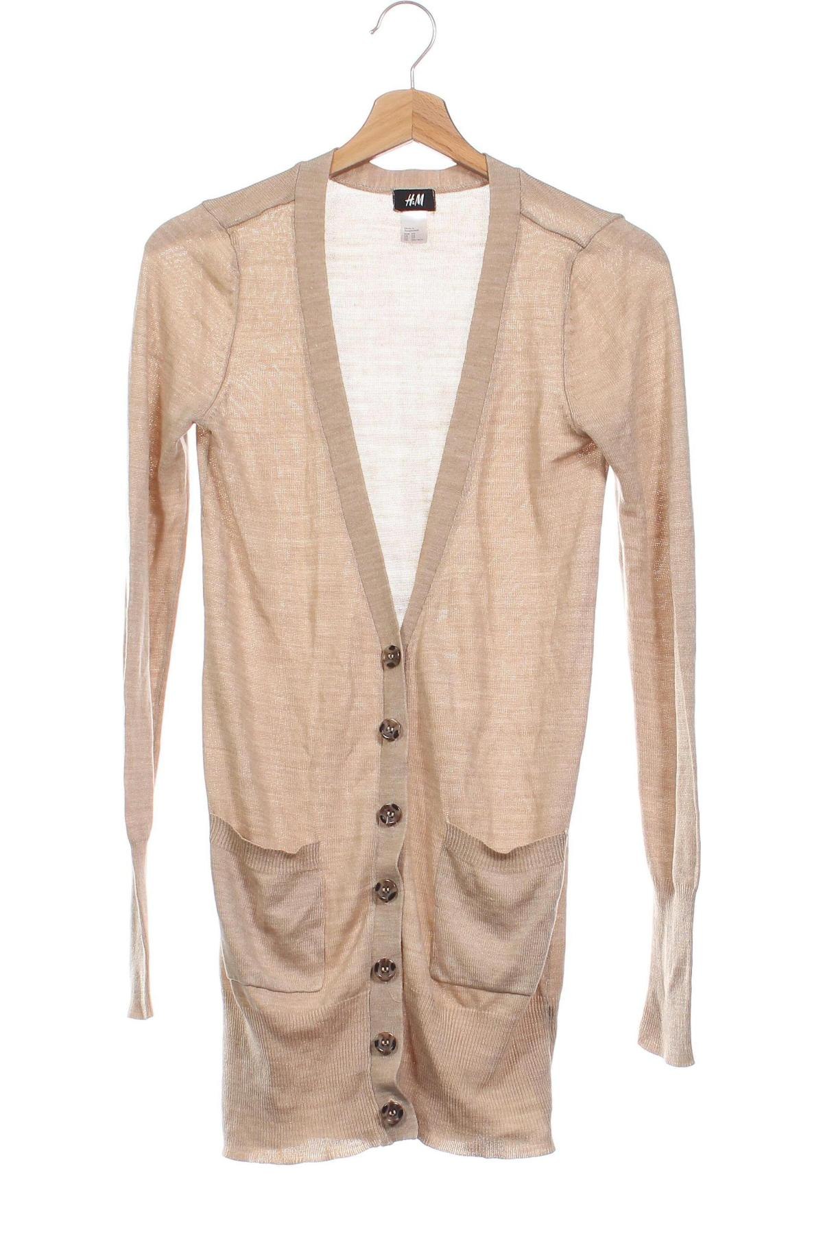 Damen Strickjacke H&M, Größe XS, Farbe Beige, Preis 9,49 €