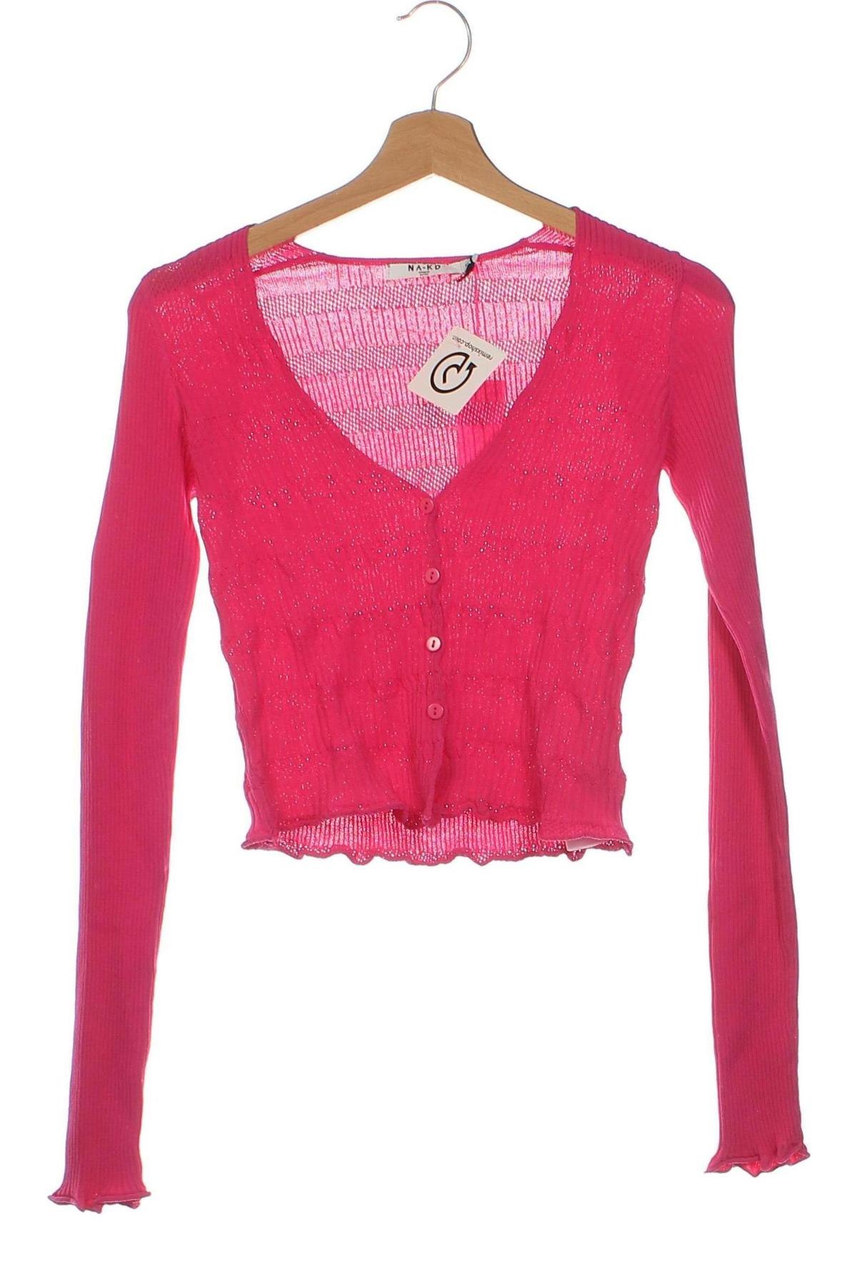 Damen Strickjacke NA-KD, Größe XXS, Farbe Rosa, Preis € 33,99