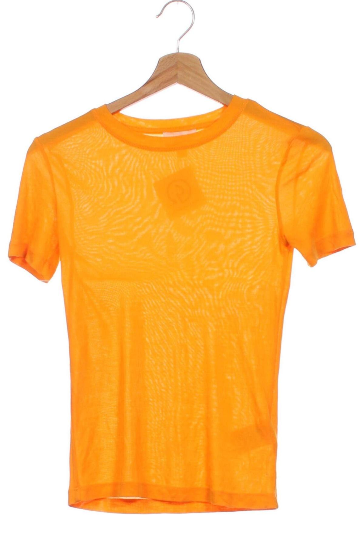 Damski T-shirt H&M, Rozmiar XS, Kolor Pomarańczowy, Cena 23,99 zł