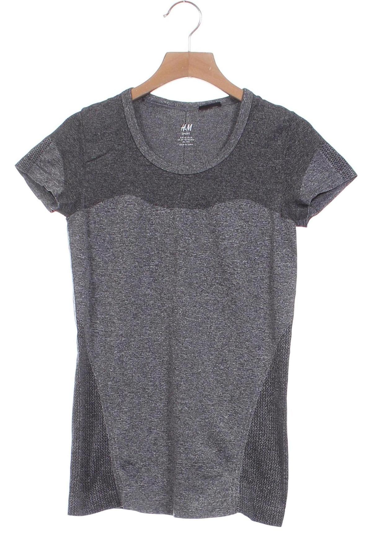 Damen T-Shirt H&M Sport, Größe XS, Farbe Grau, Preis € 4,99