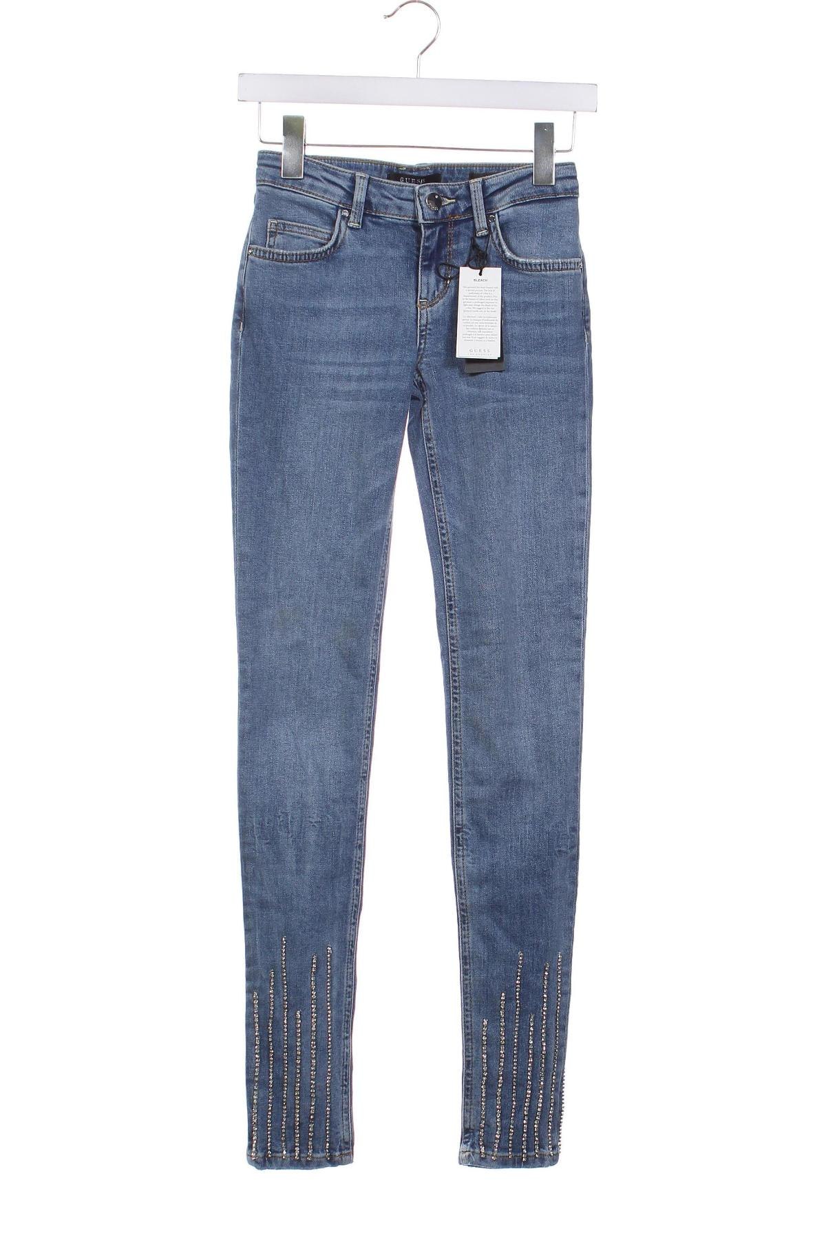 Damskie jeansy Guess, Rozmiar XS, Kolor Niebieski, Cena 158,99 zł