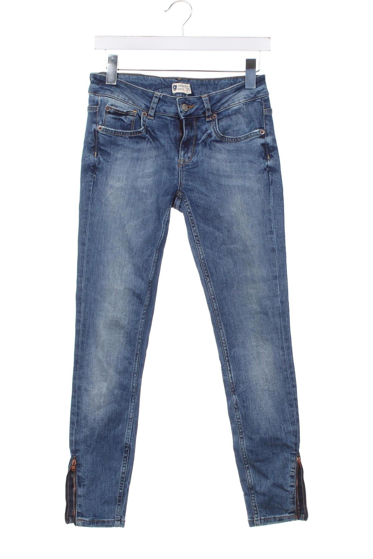 Damskie jeansy Perfect Jeans By Gina Tricot, Rozmiar S, Kolor Niebieski, Cena 22,99 zł