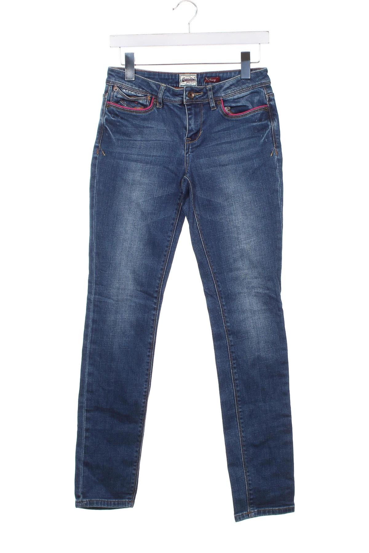 Damskie jeansy Superdry, Rozmiar M, Kolor Niebieski, Cena 49,99 zł