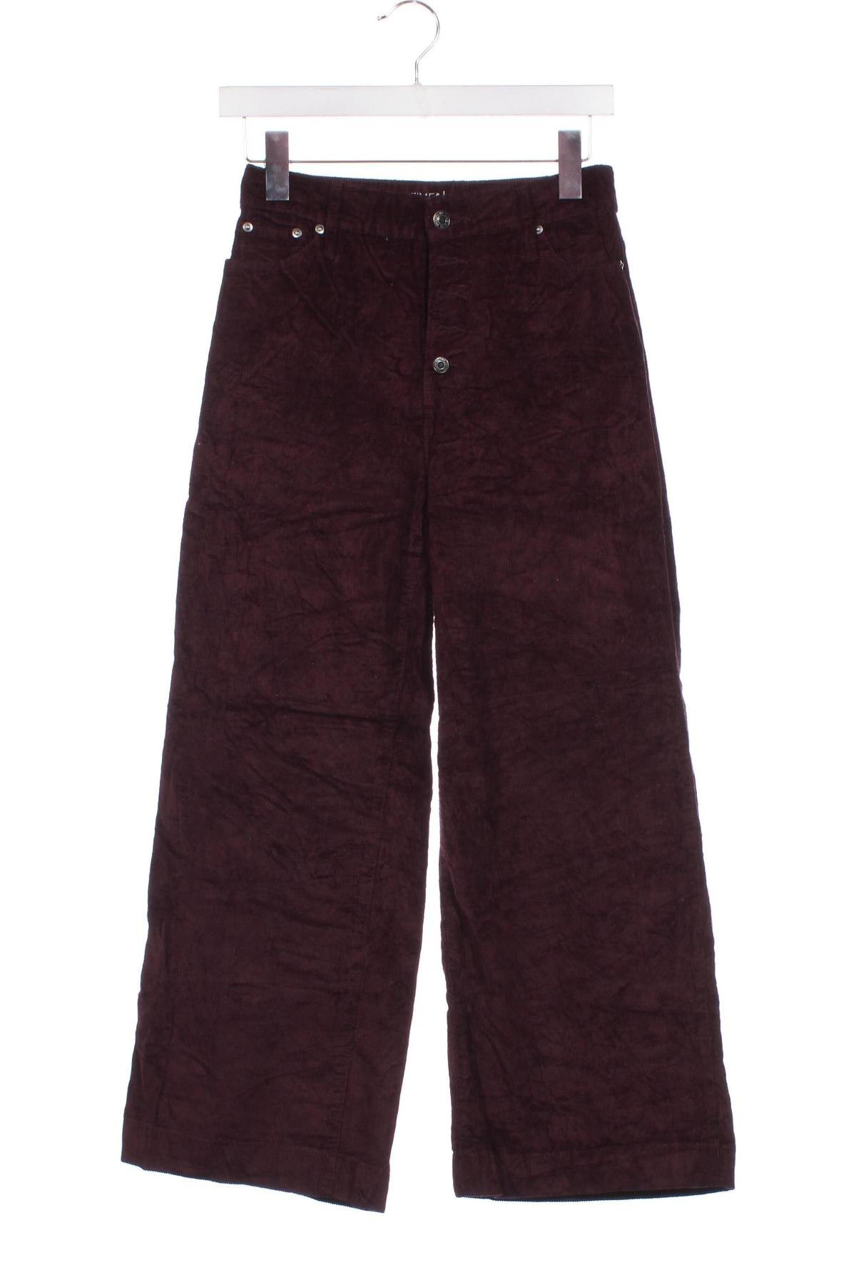 Pantaloni de velvet de femei Time and tru, Mărime XS, Culoare Roșu, Preț 28,99 Lei