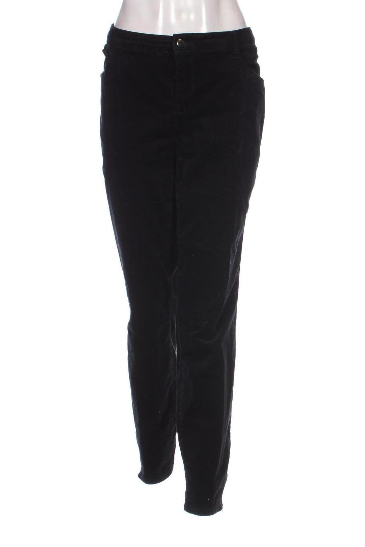 Pantaloni de velvet de femei Yessica, Mărime XL, Culoare Negru, Preț 33,99 Lei