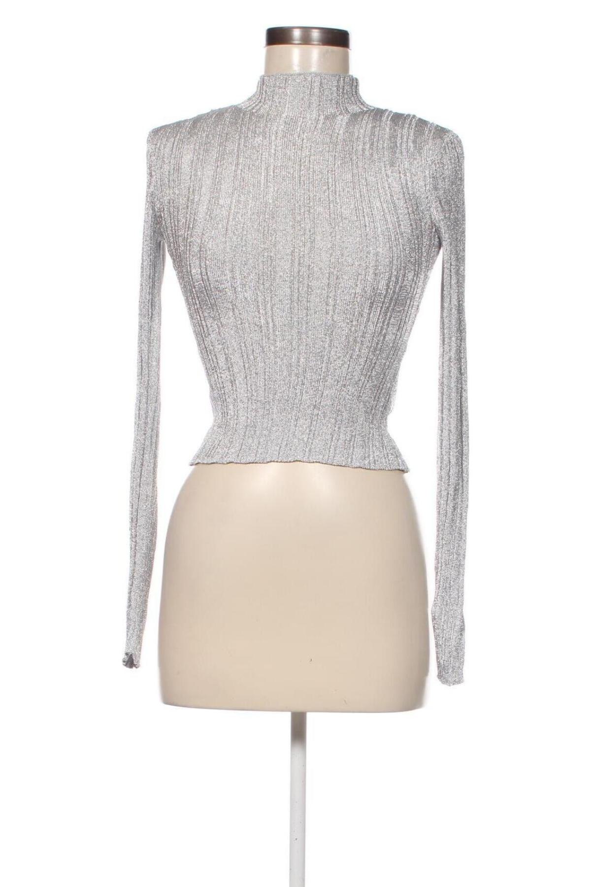 Damenpullover H&M, Größe XS, Farbe Silber, Preis 8,49 €