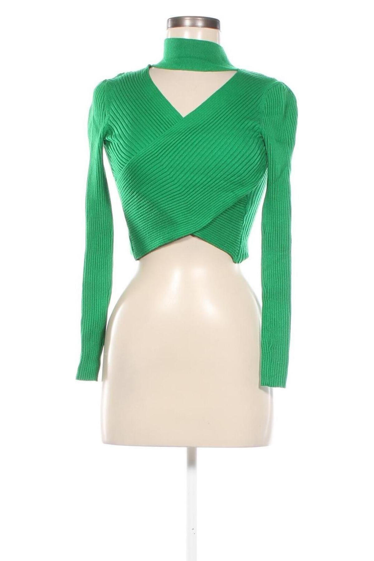 Pulover de femei Zara, Mărime S, Culoare Verde, Preț 48,99 Lei