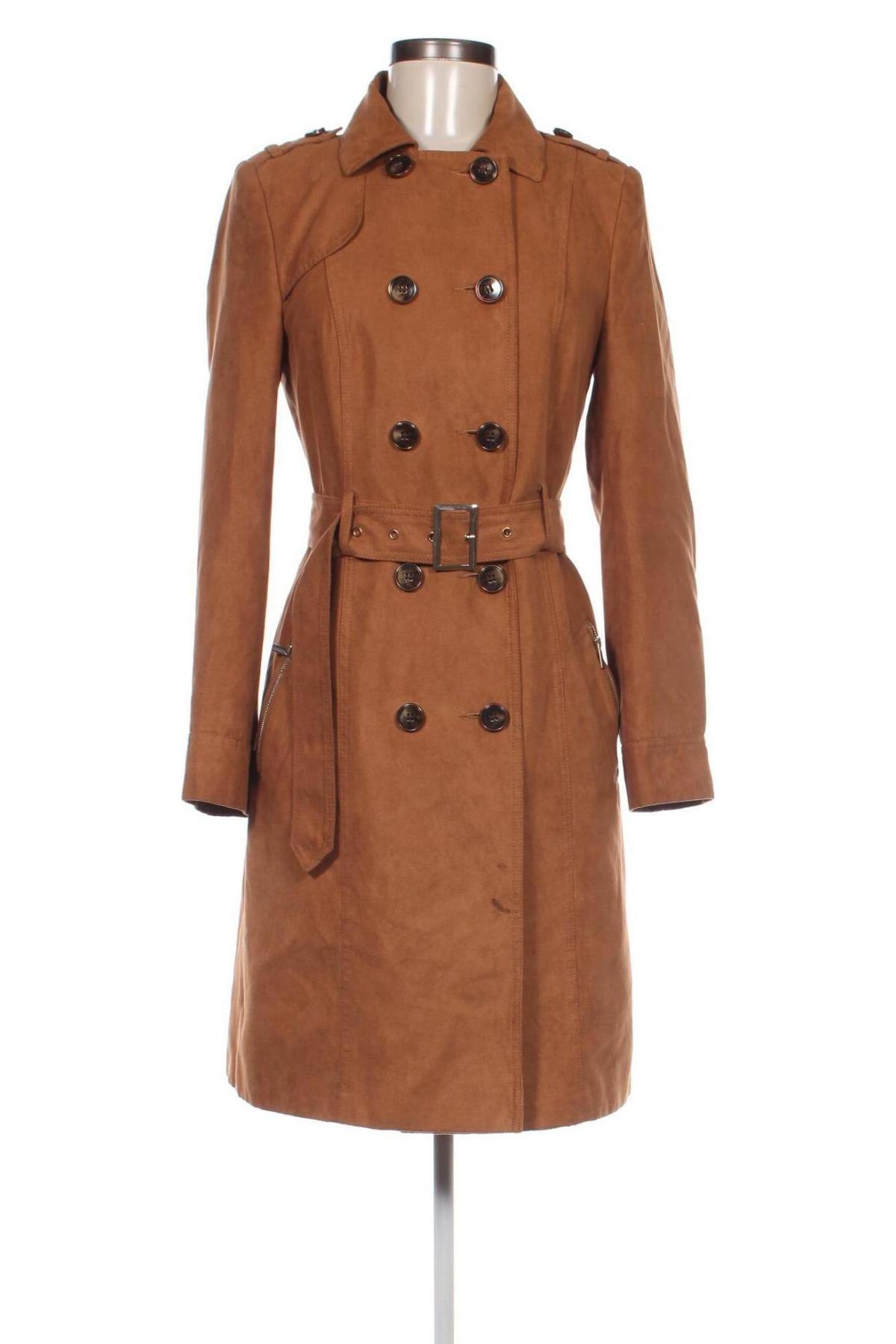 Damen Trenchcoat F&F, Größe S, Farbe Braun, Preis 24,99 €