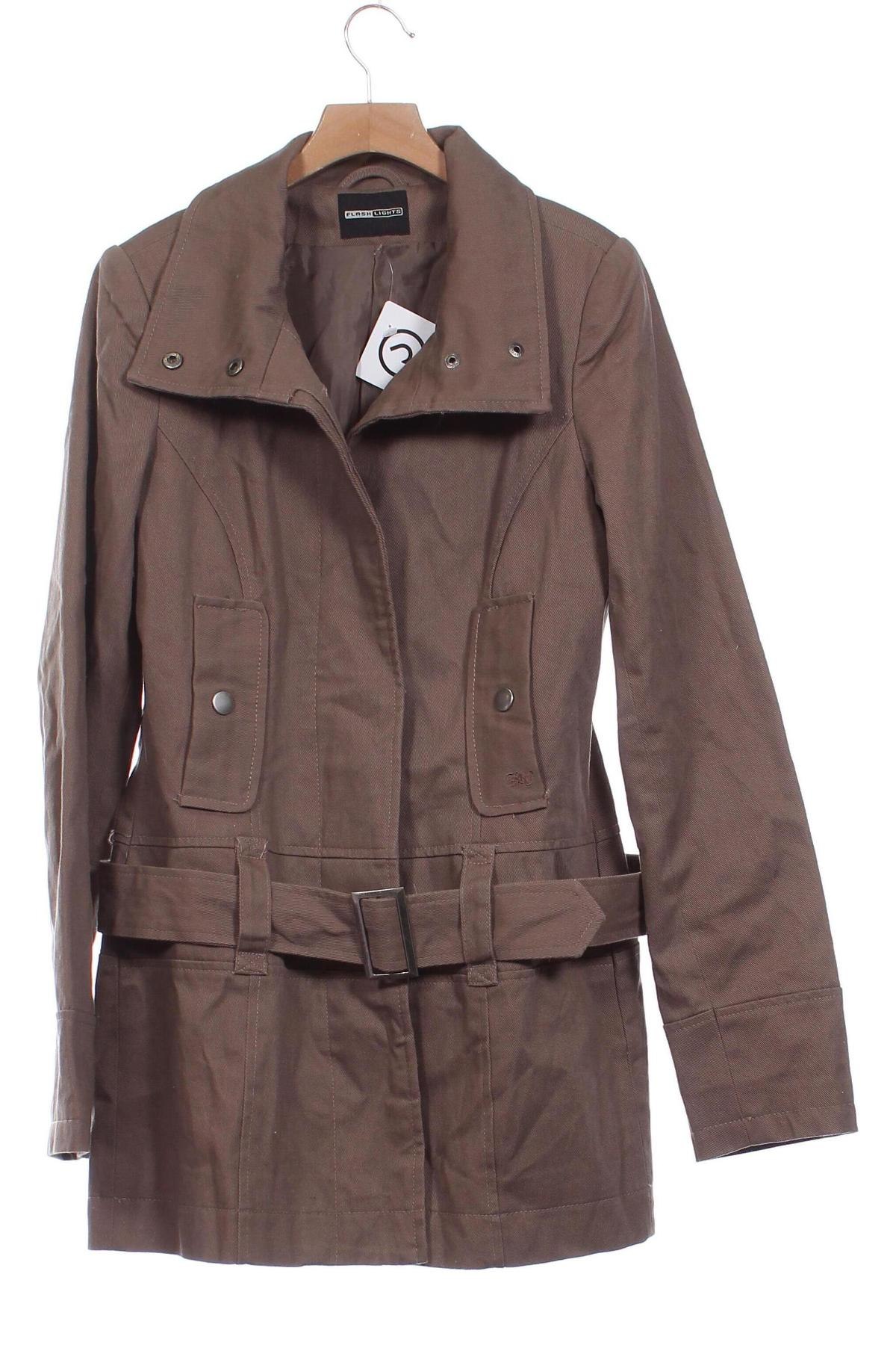 Damen Trench Coat Flash Lights, Größe XS, Farbe Braun, Preis € 24,99