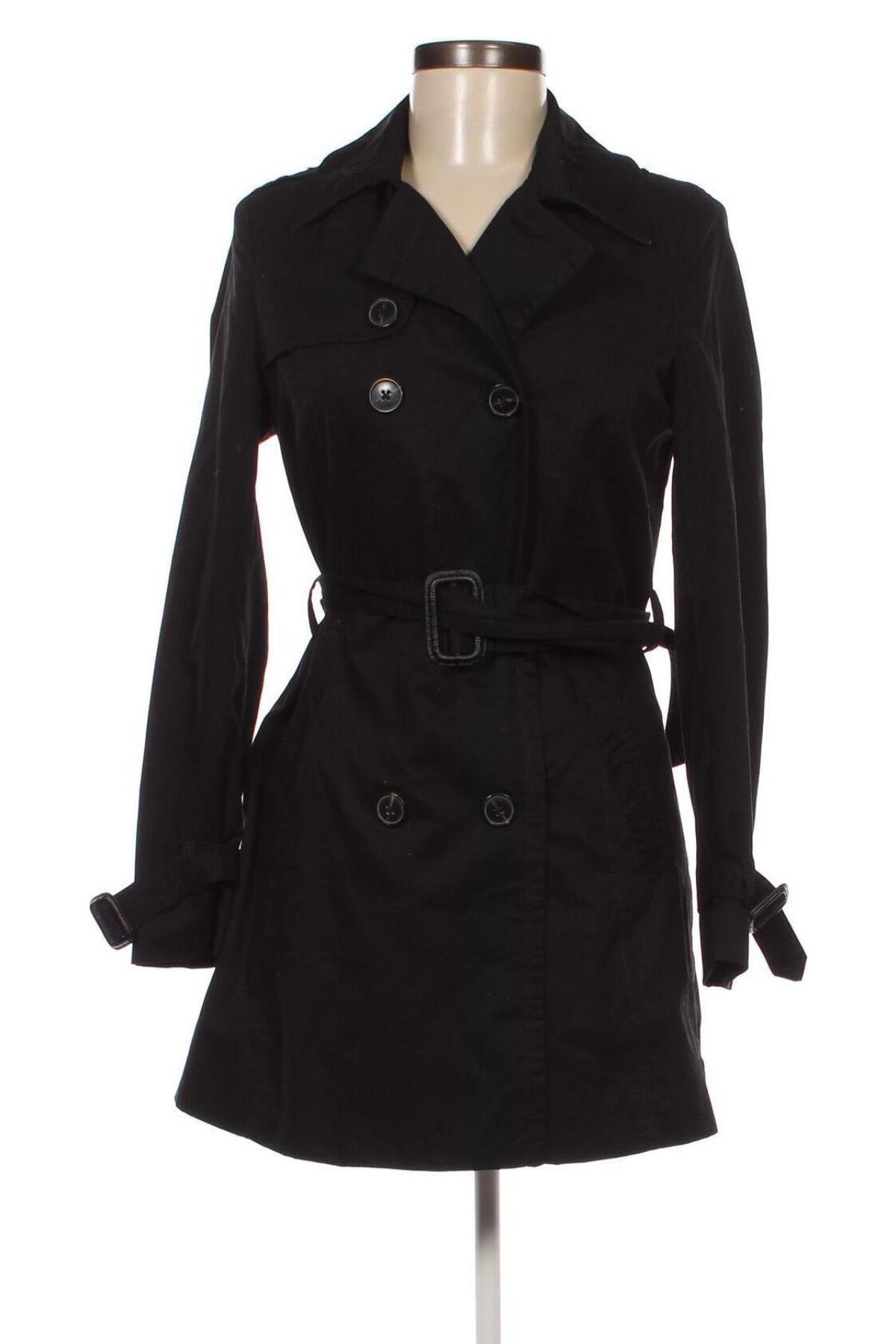 Damen Trenchcoat Stradivarius, Größe S, Farbe Schwarz, Preis 35,00 €