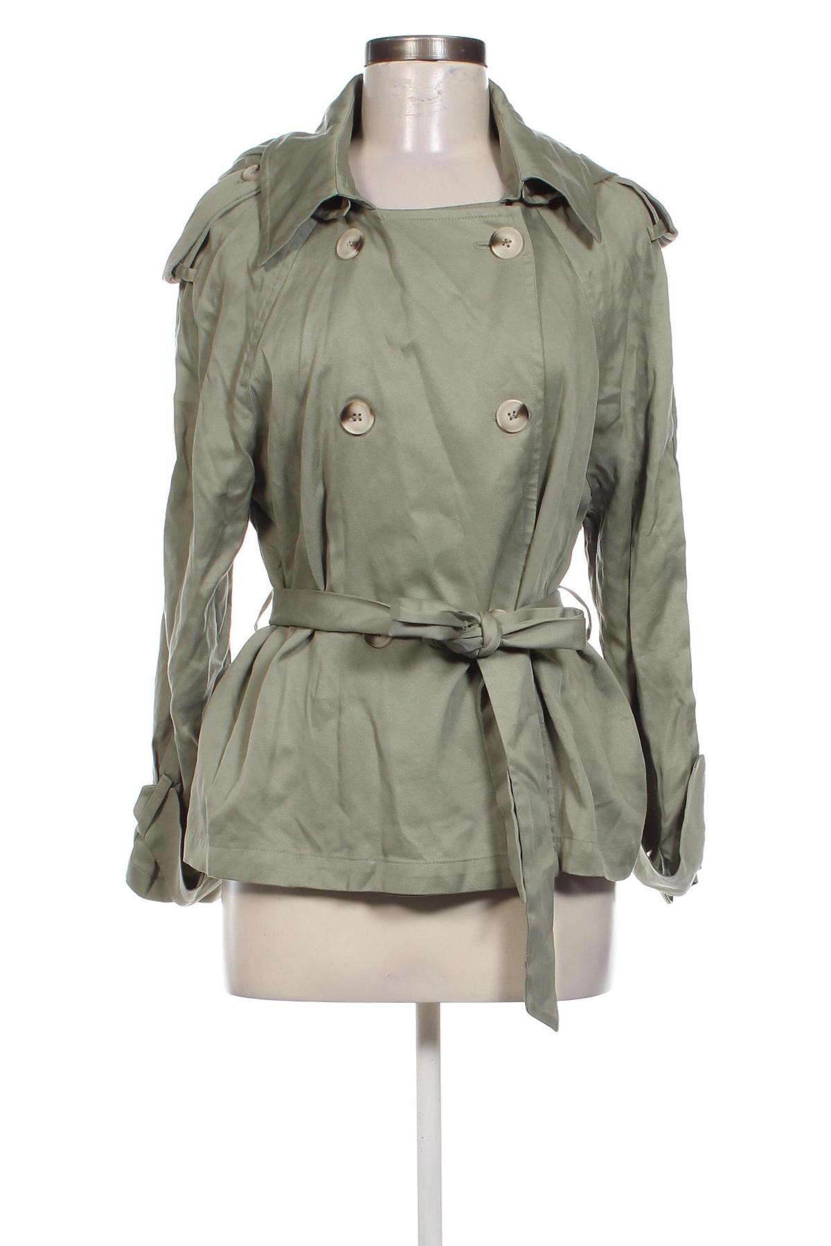 Damen Trench Coat Vero Moda, Größe M, Farbe Grün, Preis € 42,49