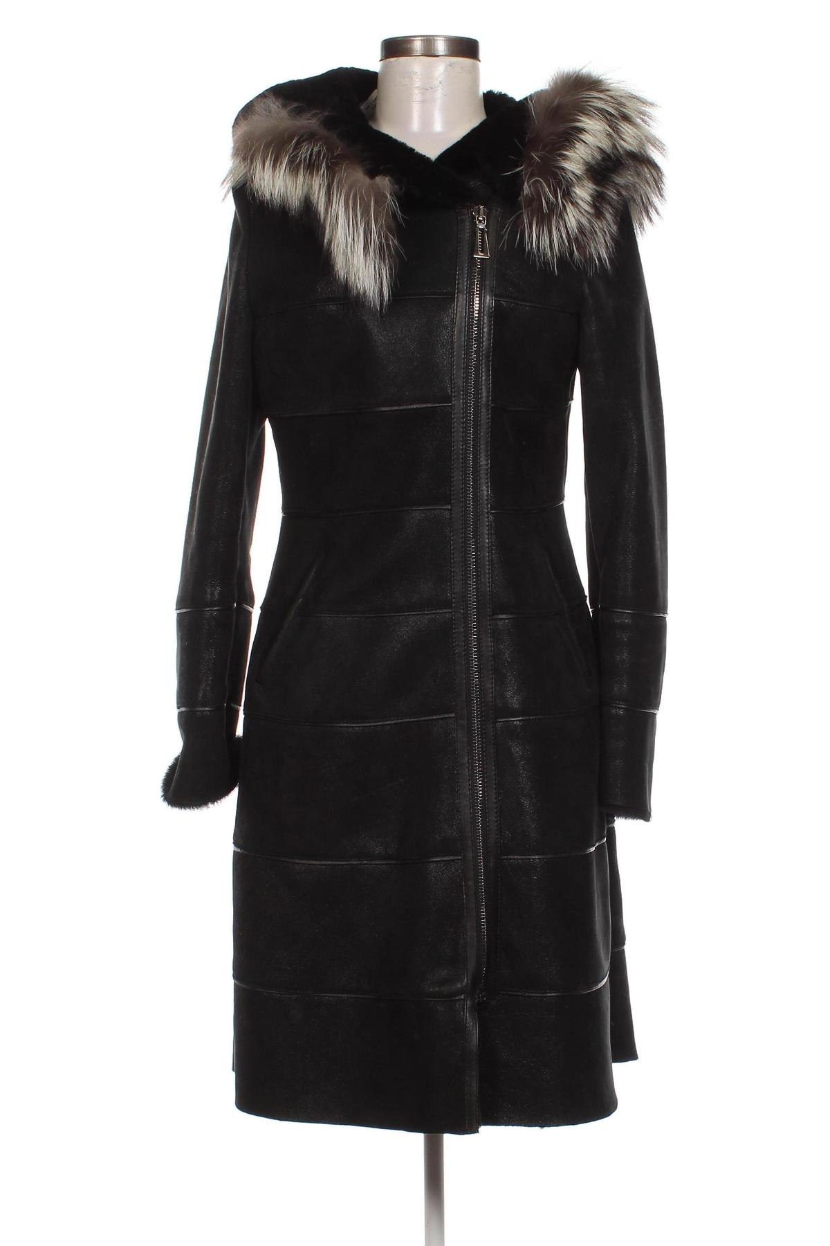 Damen Ledermantel, Größe L, Farbe Schwarz, Preis € 208,47