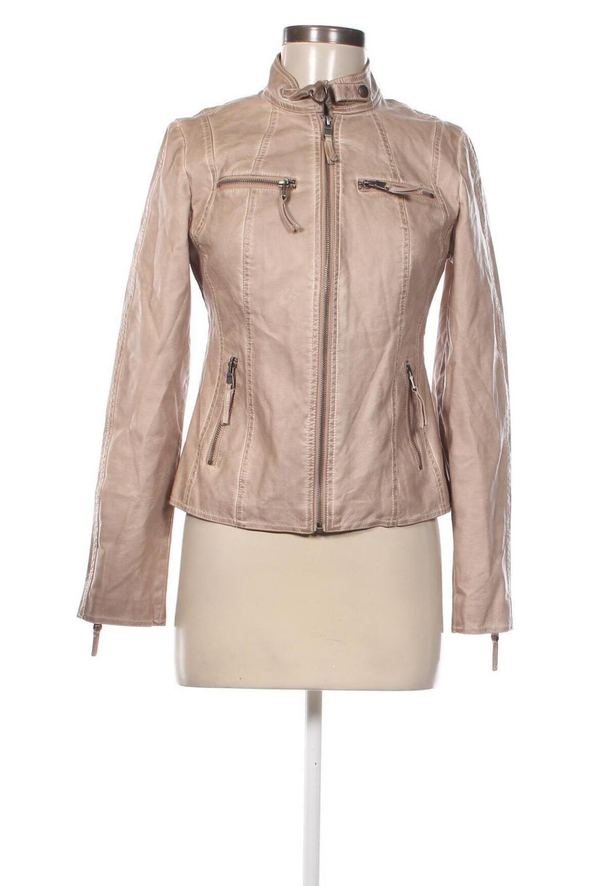 Damen Lederjacke, Größe S, Farbe Beige, Preis € 22,99