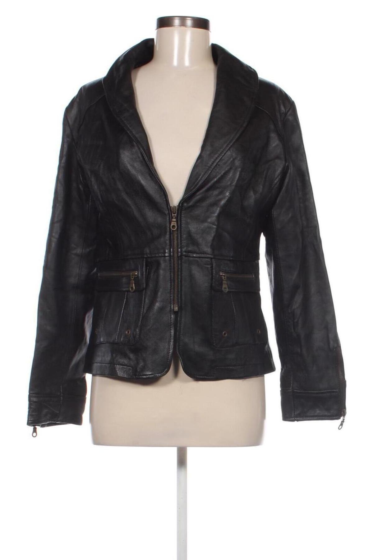 Damen Lederjacke, Größe M, Farbe Schwarz, Preis € 54,99