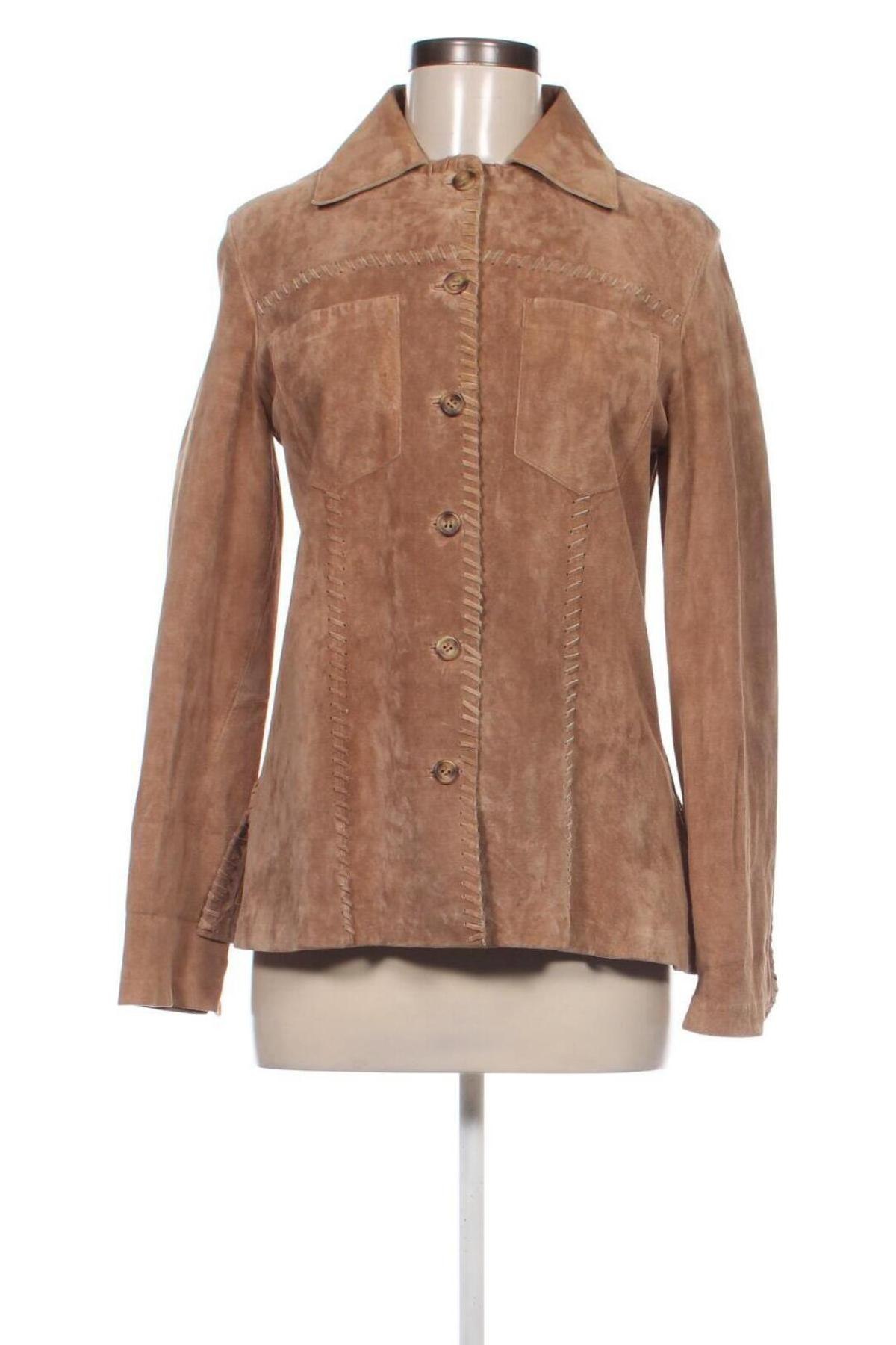 Damen Lederjacke, Größe M, Farbe Braun, Preis € 37,99