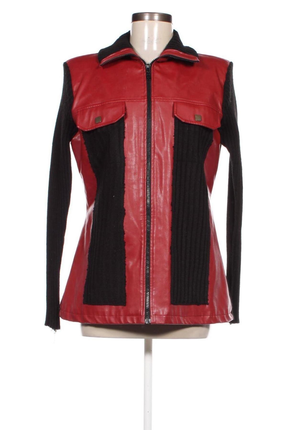 Damen Lederjacke, Größe M, Farbe Rot, Preis € 21,49