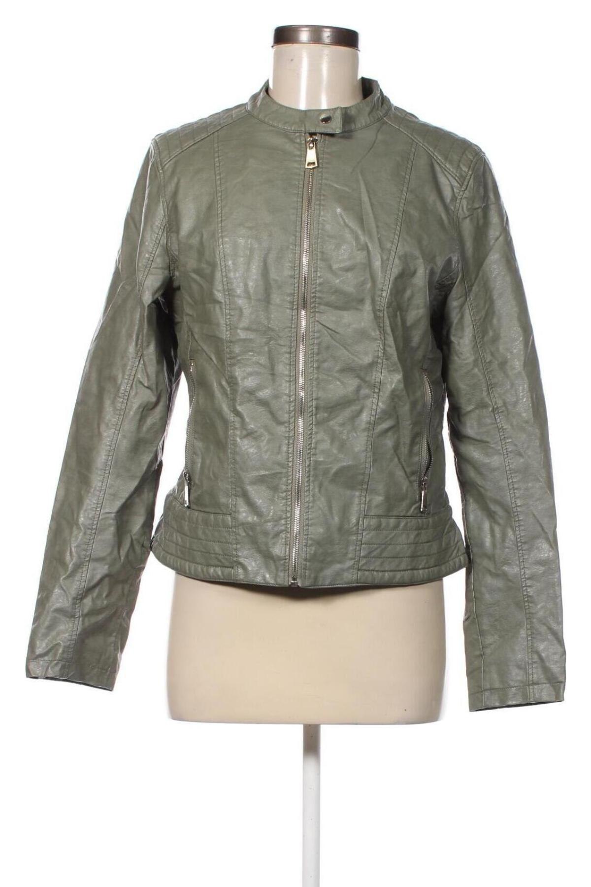 Damen Lederjacke, Größe XL, Farbe Grün, Preis € 40,99