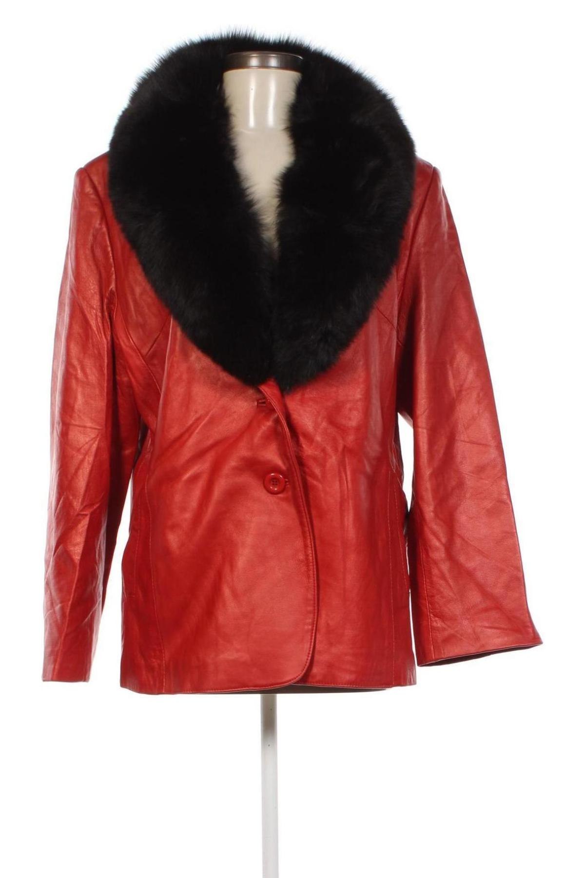 Damen Lederjacke, Größe M, Farbe Rot, Preis € 67,99