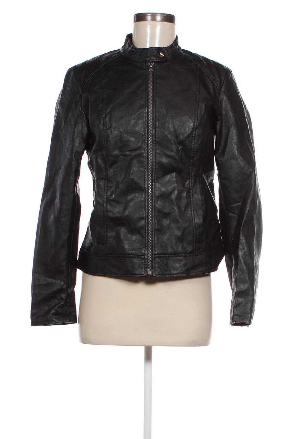 Damen Lederjacke Jacqueline De Yong, Größe M, Farbe Schwarz, Preis € 20,99