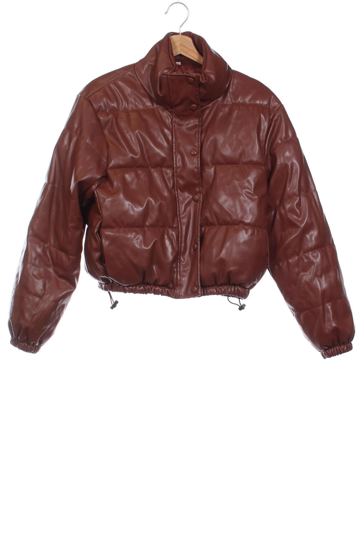 Damen Lederjacke SHEIN, Größe XS, Farbe Braun, Preis 26,87 €