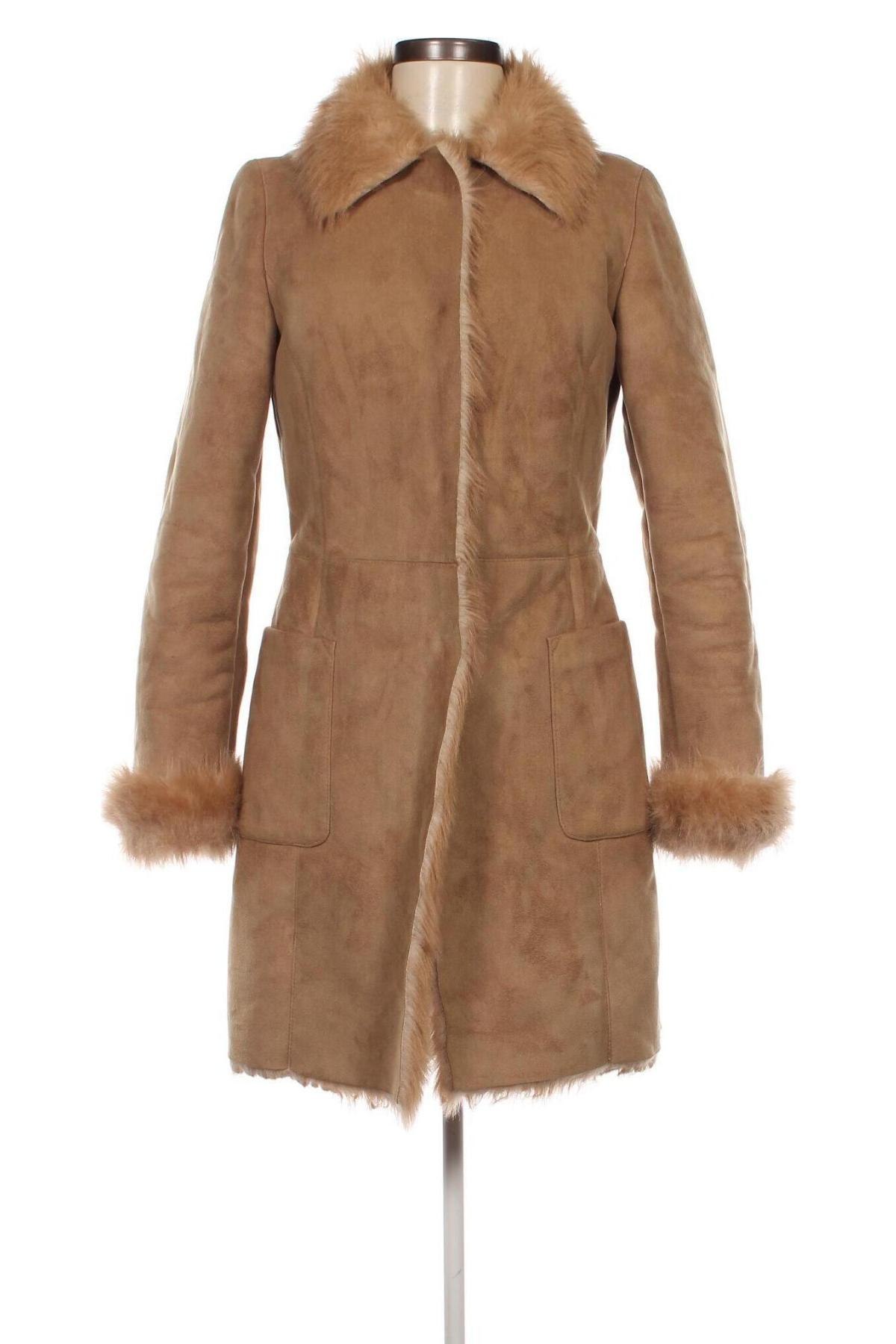 Damenmantel Zara, Größe M, Farbe Beige, Preis 94,24 €