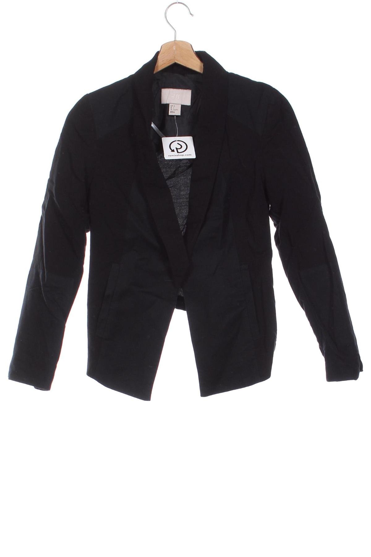 Damen Blazer H&M, Größe XS, Farbe Schwarz, Preis 14,00 €