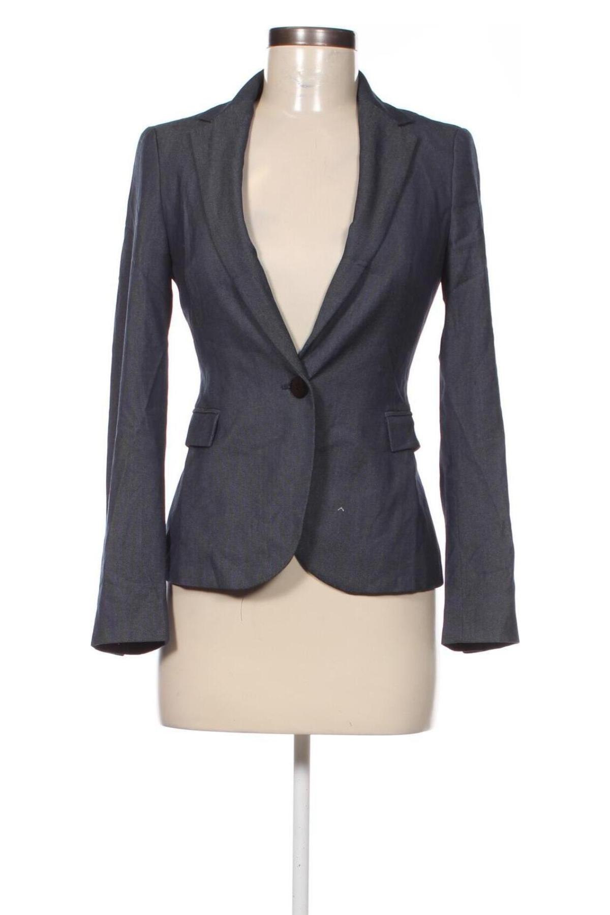 Damen Blazer Zara, Größe XS, Farbe Blau, Preis 15,99 €