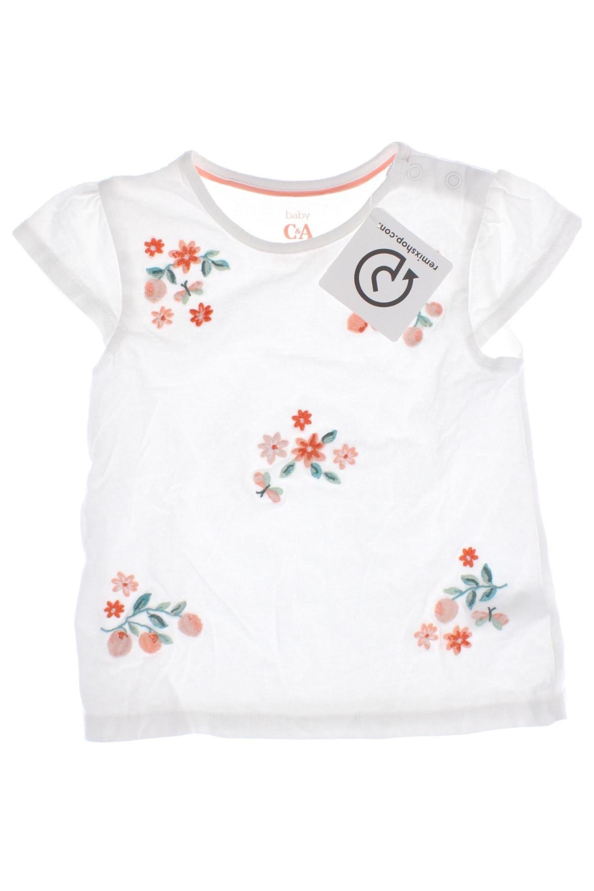 Kinder Shirt C&A, Größe 18-24m/ 86-98 cm, Farbe Weiß, Preis 3,99 €