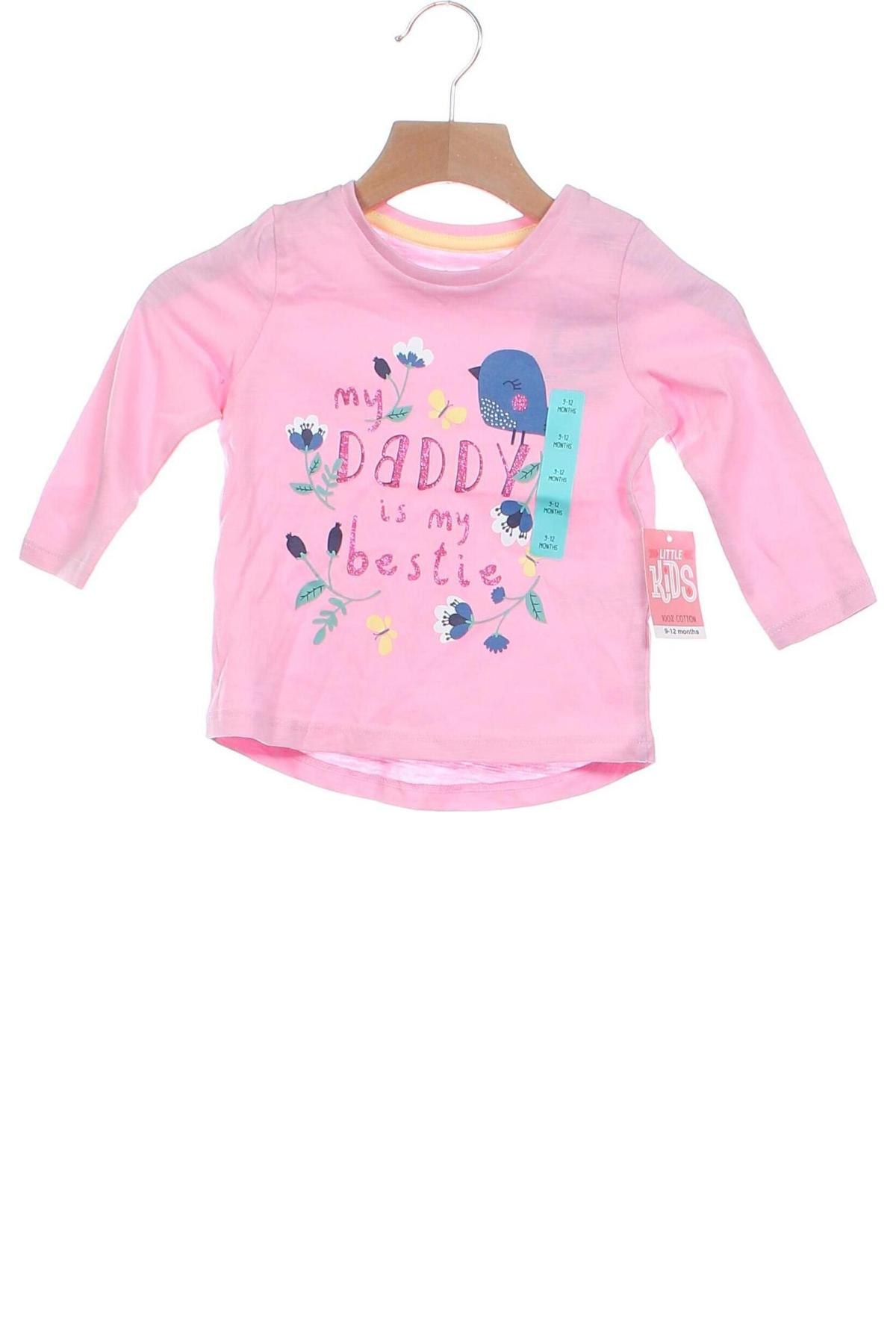 Kinder Shirt Matalan, Größe 9-12m/ 74-80 cm, Farbe Rosa, Preis 10,99 €