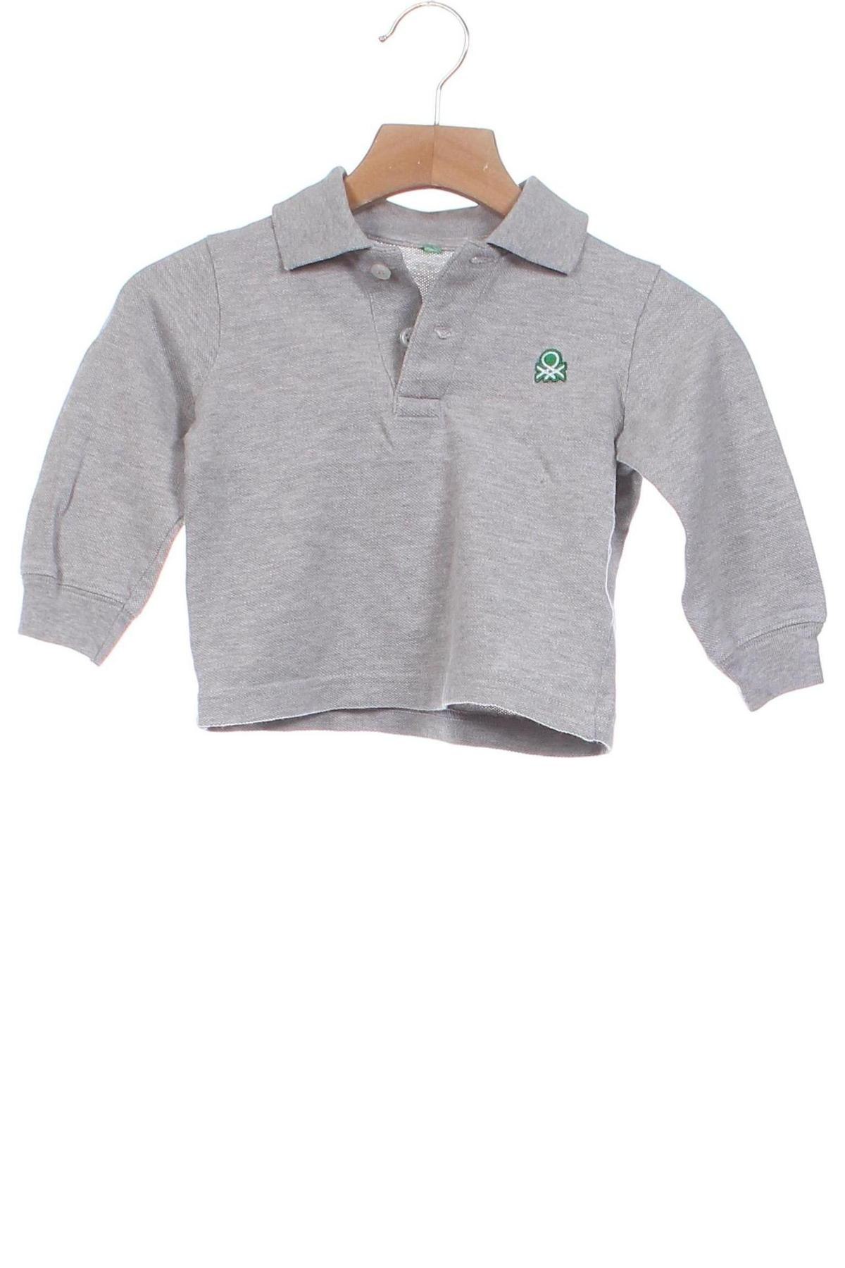 Kinder Shirt United Colors Of Benetton, Größe 9-12m/ 74-80 cm, Farbe Grau, Preis 6,99 €