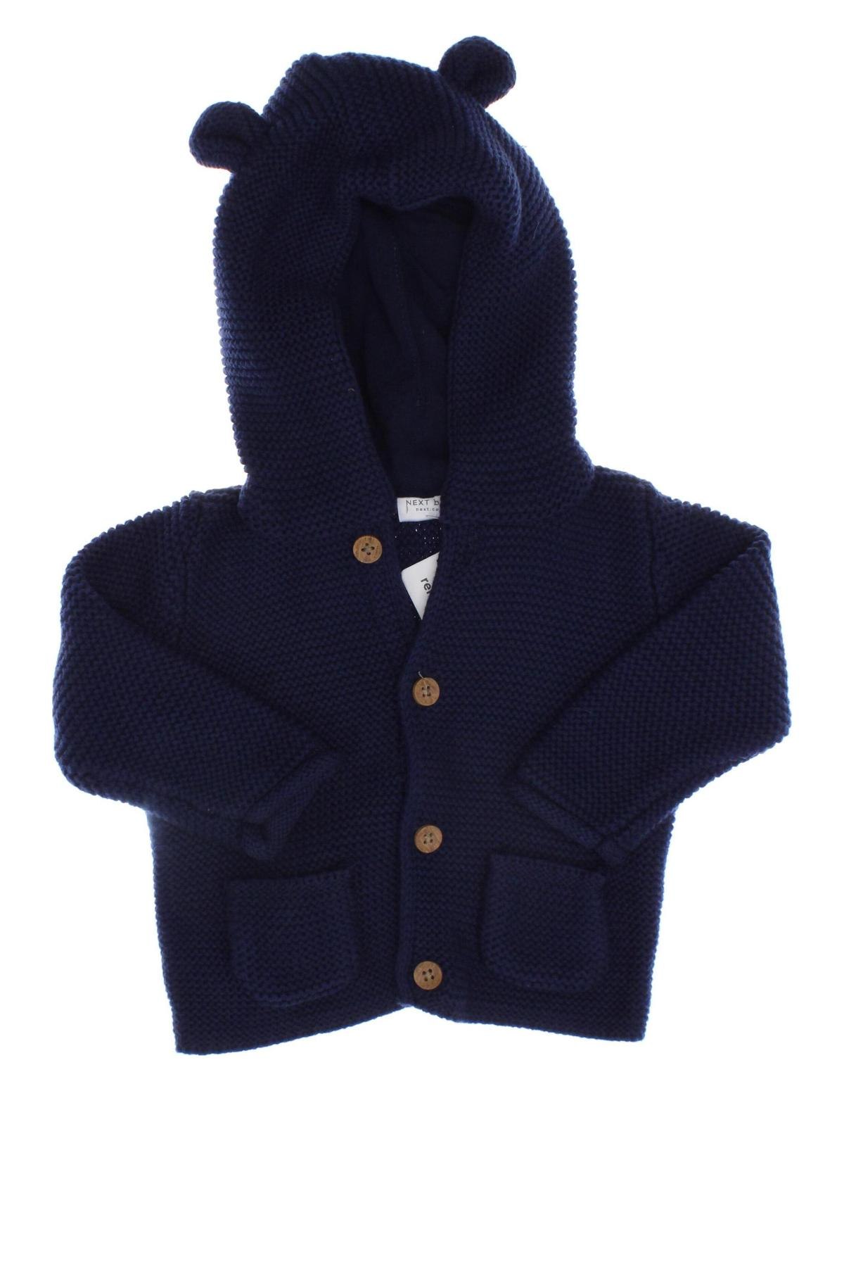 Kinder Strickjacke Next, Größe 3-6m/ 62-68 cm, Farbe Blau, Preis 8,99 €