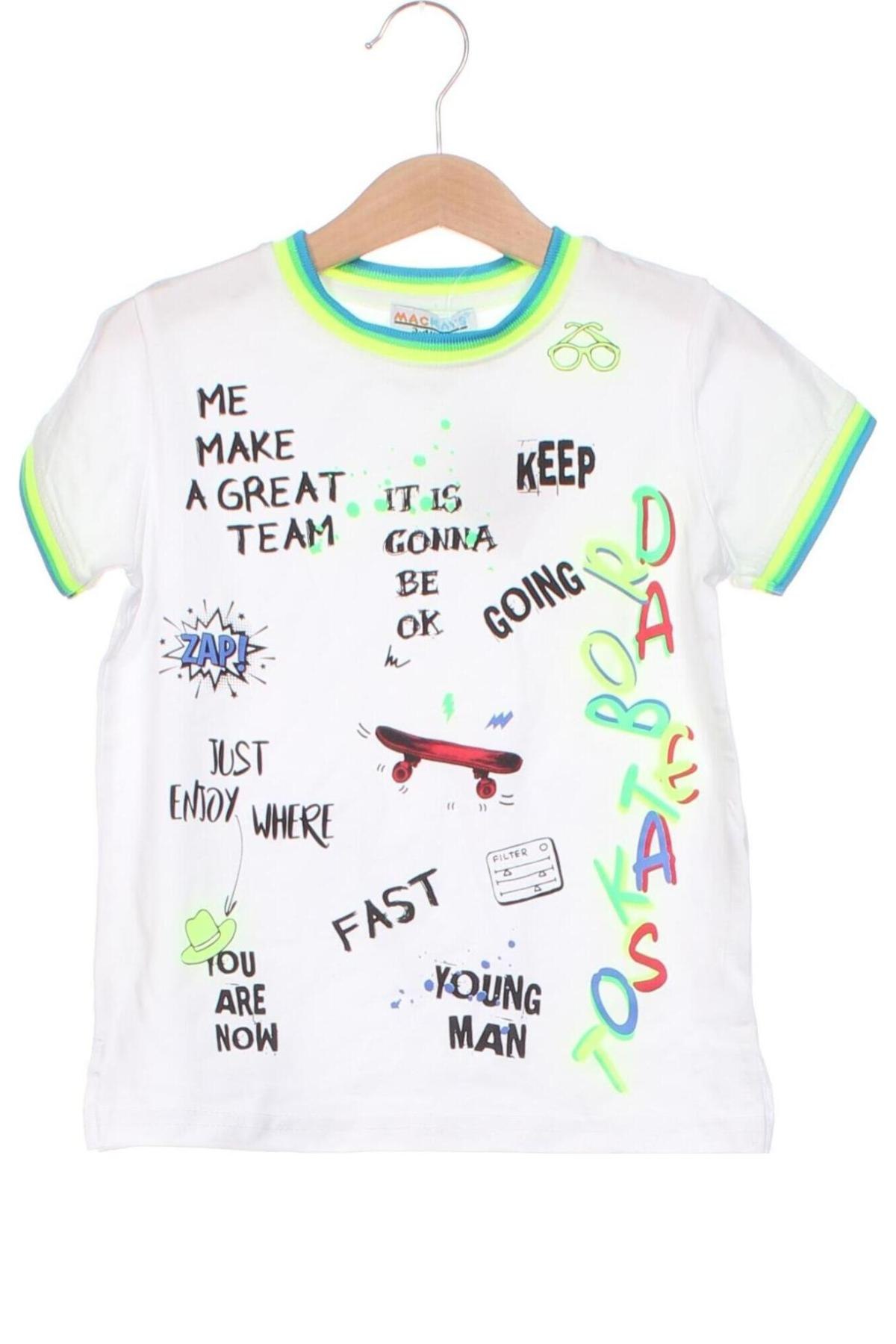 Kinder T-Shirt, Größe 3-4y/ 104-110 cm, Farbe Weiß, Preis 2,99 €