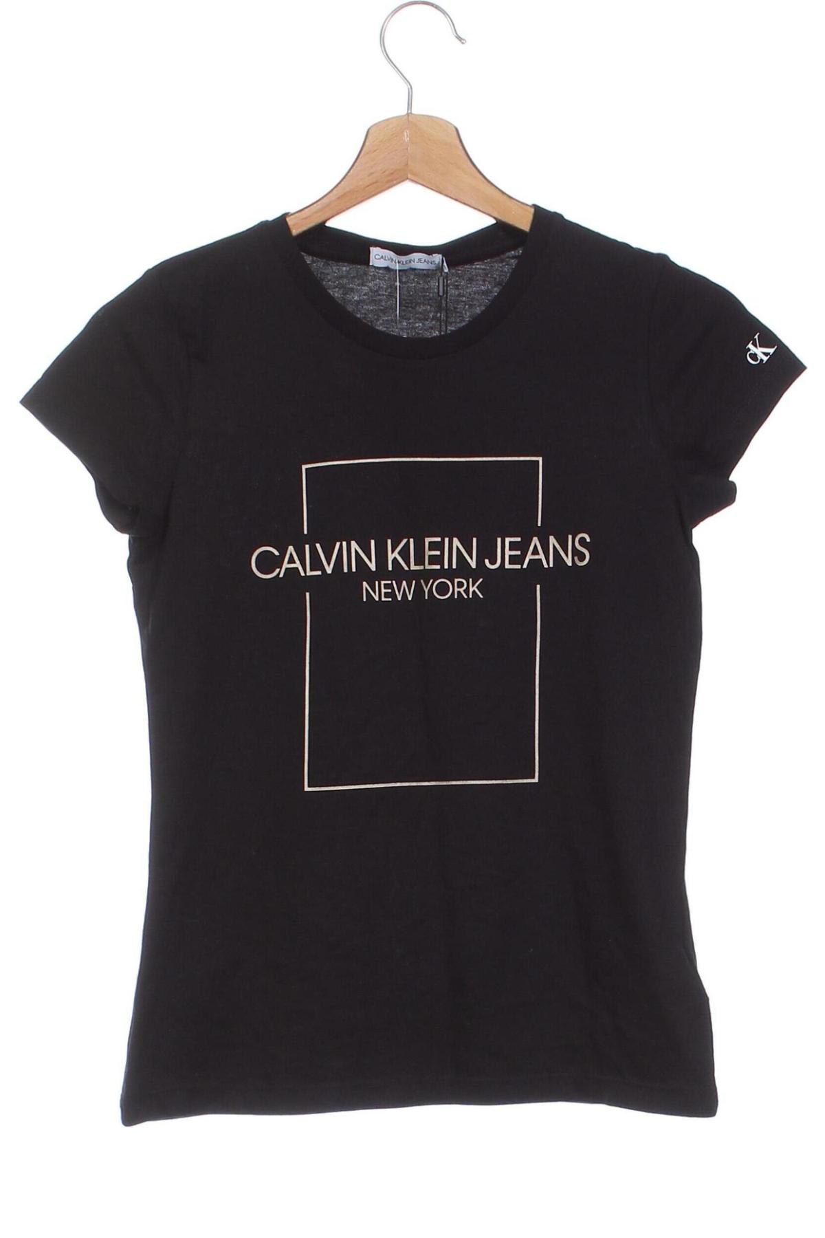 Παιδικό μπλουζάκι Calvin Klein Jeans, Μέγεθος 13-14y/ 164-168 εκ., Χρώμα Μαύρο, Τιμή 27,70 €