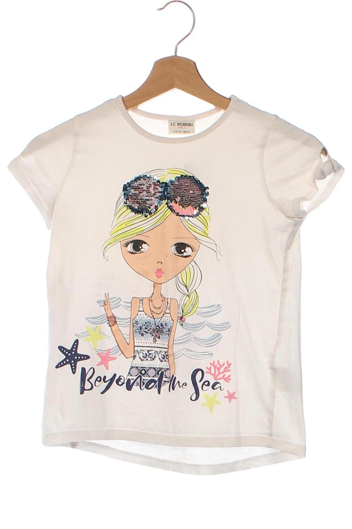 Kinder T-Shirt LC Waikiki, Größe 8-9y/ 134-140 cm, Farbe Ecru, Preis 6,14 €