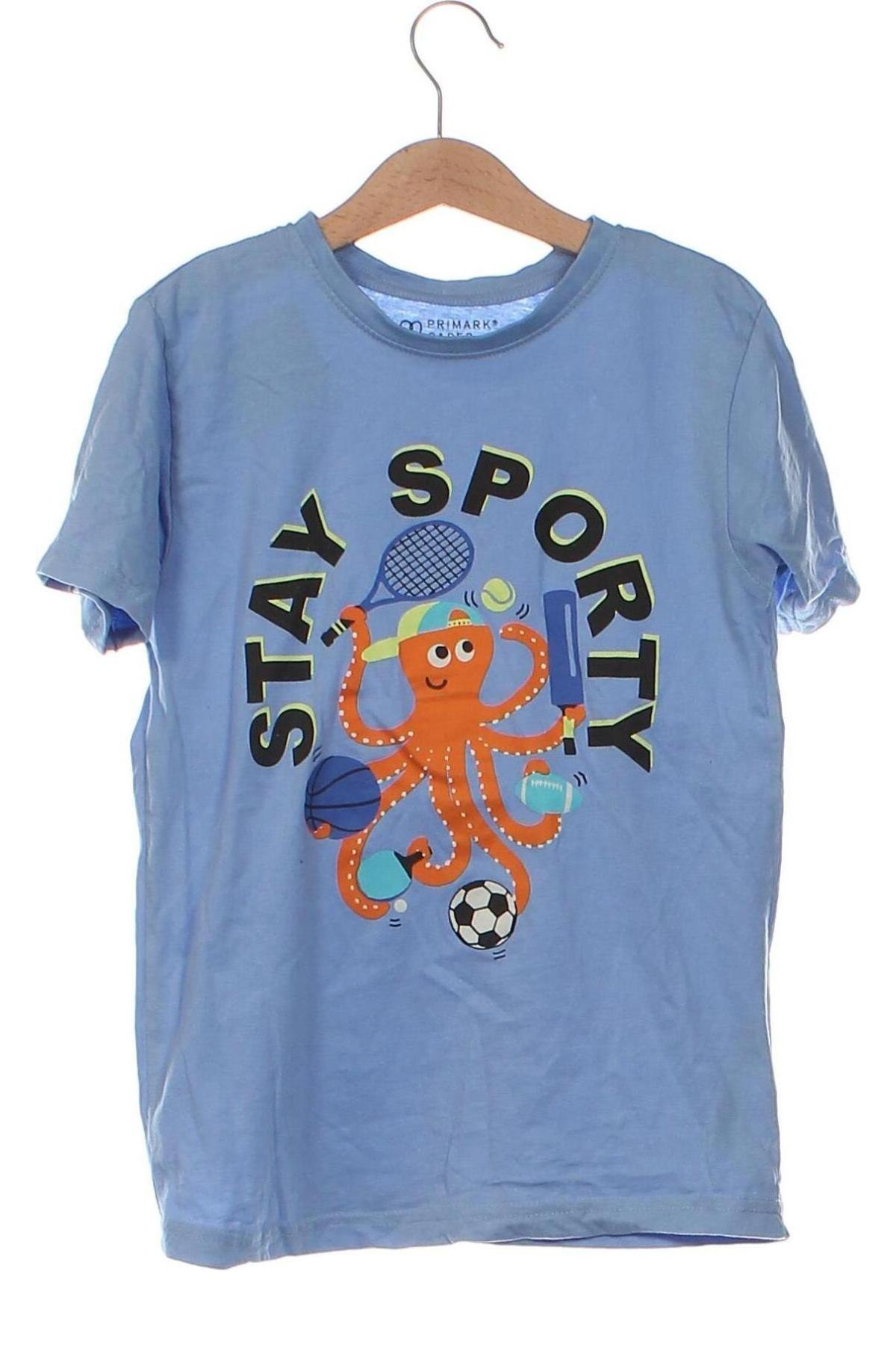 Kinder T-Shirt Primark, Größe 7-8y/ 128-134 cm, Farbe Blau, Preis 3,99 €