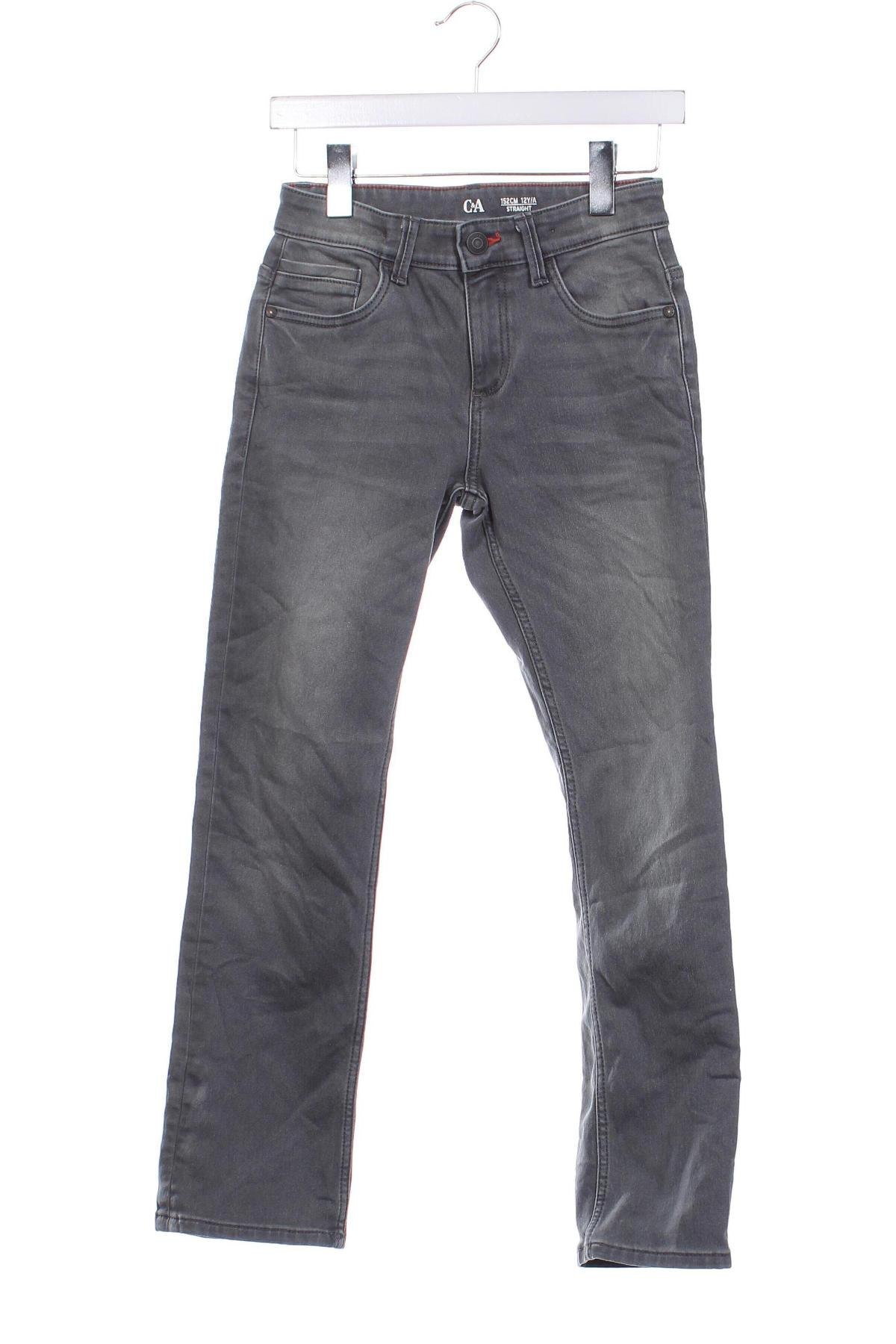 Kinderjeans C&A, Größe 11-12y/ 152-158 cm, Farbe Grau, Preis € 9,49