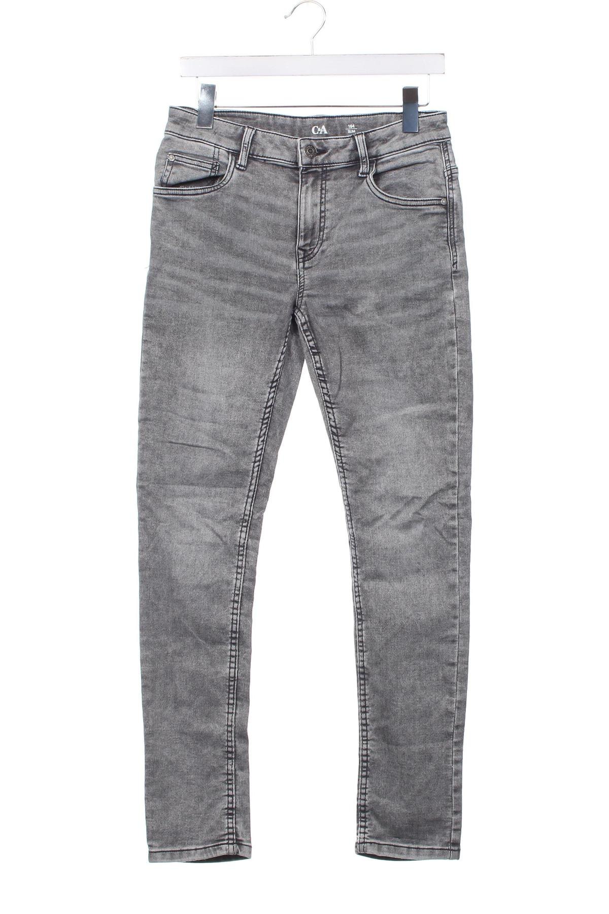 Kinderjeans C&A, Größe 13-14y/ 164-168 cm, Farbe Grau, Preis € 7,99