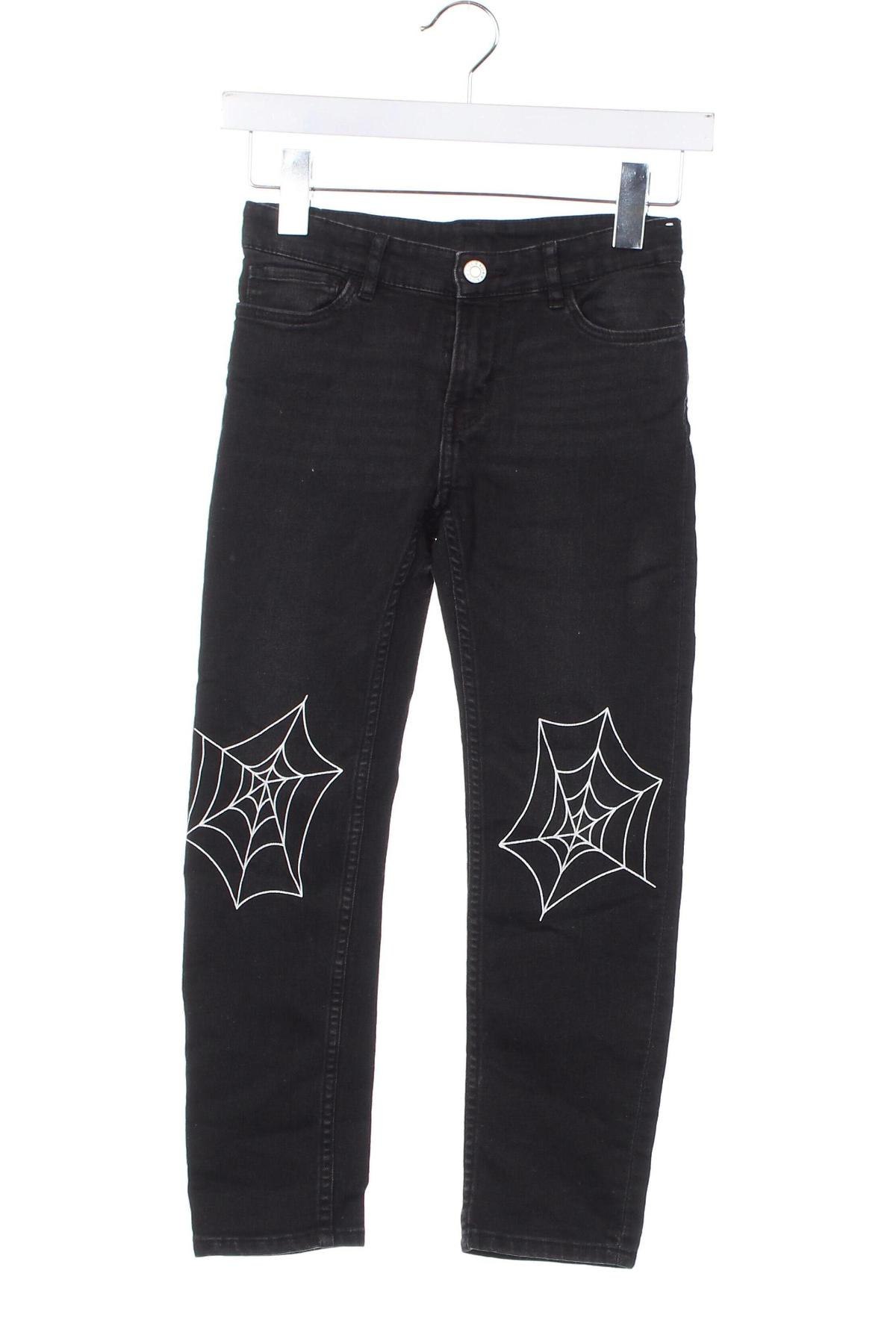 Dziecięce jeansy H&M, Rozmiar 7-8y/ 128-134 cm, Kolor Szary, Cena 51,99 zł